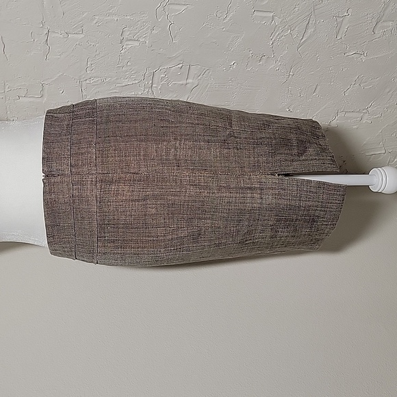 Gunex Brunello Cucinelli Skirt Pencil Knee Length Linen Cotton Tweed Italy 8 - Picture 2 of 11